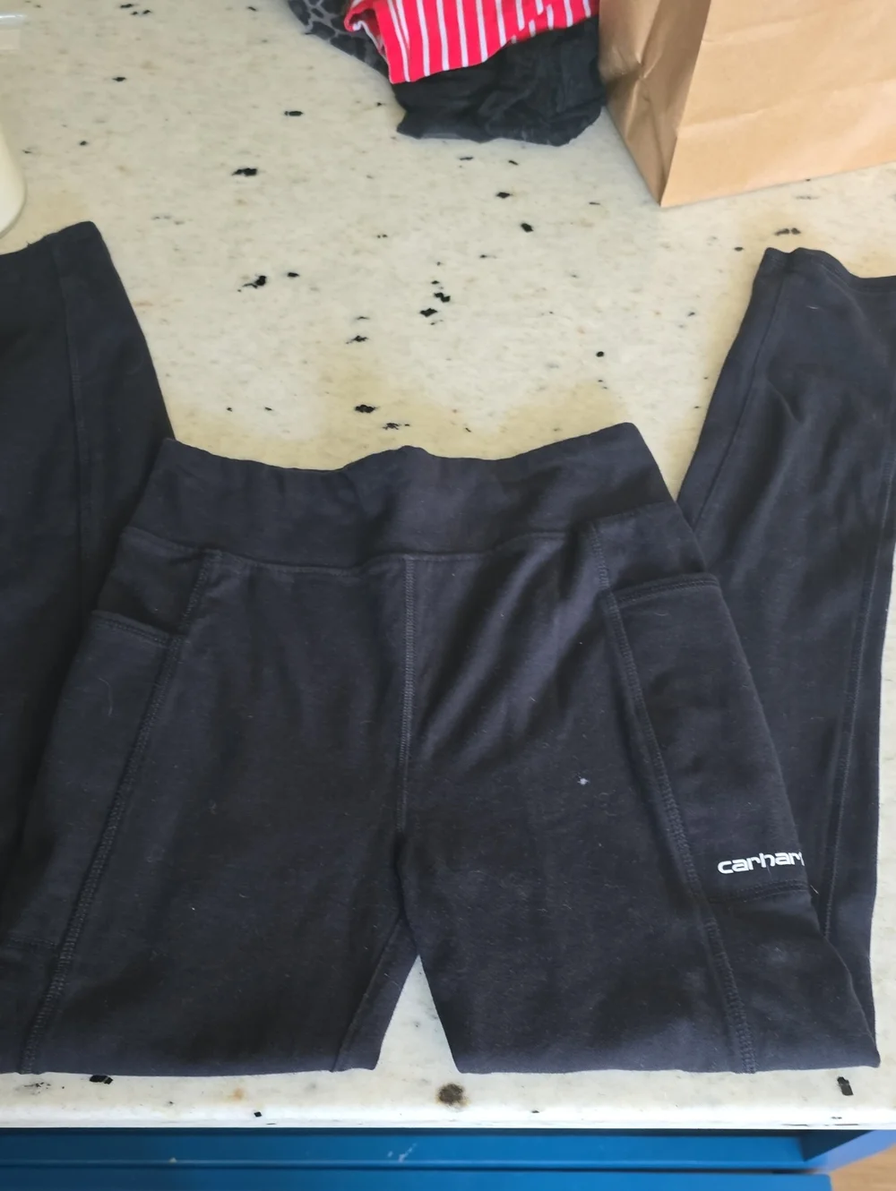 Carhartt Kids Black Leggings with Front Pockets